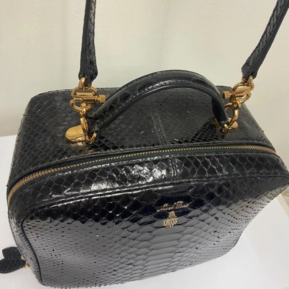 Mark Cross Laura Python HandBag - Picture 2 of 12